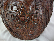 Load image into Gallery viewer, Dale Costner Signed Folk Art Woodland Squirrel with Acorns Face Jug