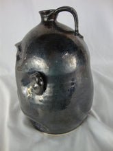 Load image into Gallery viewer, Marvin Bailey Signed Folk Art Metallic Grey Ugly Face Jug