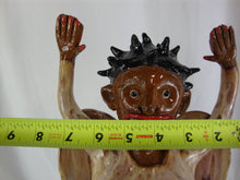 Load image into Gallery viewer, Marvin Bailey SC Potter Signed Folk Art Pottery Large Black Angel with Arms Up Face Jug