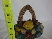 Load image into Gallery viewer, Antique Cast Iron Flower Tulip Rose Basket Door Stop Decor