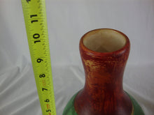 Load image into Gallery viewer, 1930's Weller Pottery Primitive Style Green/Red Vase Water Jug