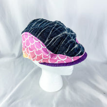 Load image into Gallery viewer, Medium FlutterMaus Ponytail Hole Denim Mermaid Flat Cap