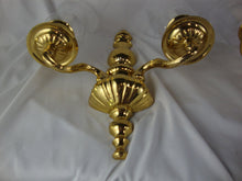 Load image into Gallery viewer, Vintage Brass Georgian Style Double Arm Candle Sconces Pair of 2