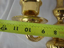 Load image into Gallery viewer, Vintage Brass Georgian Style Double Arm Candle Sconces Pair of 2