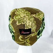 Load image into Gallery viewer, Large FlutterMaus Brown/Green Floral Flat Cap