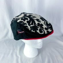 Load image into Gallery viewer, Large FlutterMaus Heavy Floral Red Brimmed Flat Cap