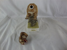 Load image into Gallery viewer, 1973 Ski Country Bourbon Whiskey 4/5 Quart Mountain Lion Ceramic Decanter Empty