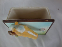 Load image into Gallery viewer, Vintage Palomino Horse Head with Flower Small Ceramic Planter Vase Pencil Holder