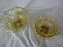Load image into Gallery viewer, Vintage Hazel Atlas Yellow Ribbed Depression Glass Nesting Mixing Bowl Set of 2