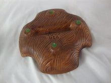Load image into Gallery viewer, Vintage Brown Ceramic Bark Texture Exterior Cigarette Cigar Ashtray