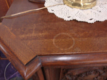 Load image into Gallery viewer, Antique Carved Oak Sideboard with Display Top Shelf