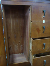 Load image into Gallery viewer, Vintage Mid Century Cedar Lined Chifferobe Armoire