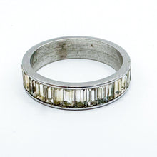 Load image into Gallery viewer, Vintage Sterling Silver Clear Stone Eternity Band Ring, Size 7.75