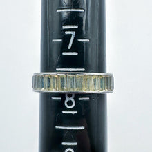 Load image into Gallery viewer, Vintage Sterling Silver Clear Stone Eternity Band Ring, Size 7.75