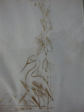 Load image into Gallery viewer, Vintage Clock Face Clear Glass with Gold Bamboo and Cranes