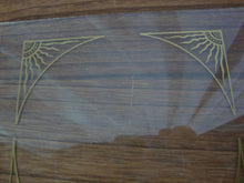 Load image into Gallery viewer, Vintage Clock Face Clear Glass Gold Decal Art Deco Sun and Vines