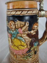 Load image into Gallery viewer, Vintage Japan Bar Cabin Scene Musical Drinking Stein with Lid