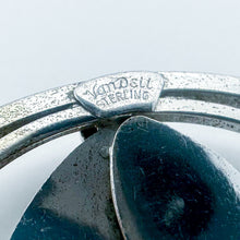 Load image into Gallery viewer, Vintage Van Dell Sterling Silver Leaf in Double Circle Brooch