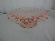 Load image into Gallery viewer, Vintage Heisey Pink Depression Glass Ribbed Pedestal Bowl