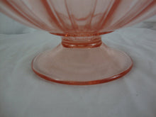 Load image into Gallery viewer, Vintage Heisey Pink Depression Glass Ribbed Pedestal Bowl