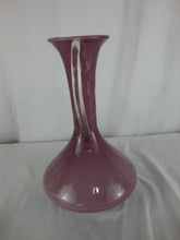 Load image into Gallery viewer, Vintage Empoli Lilac Cased Glass Clear Handle Ewer Pitcher