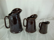 Load image into Gallery viewer, Vintage Farmhouse Country Ceramic Rooster Pancake Pitchers Set of 3