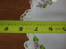 Load image into Gallery viewer, Fenton Silver Crested Violets in the Snow Footed Compote Bowl Dish