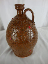Load image into Gallery viewer, Handmade Marvin Bailey Signed Folk Art Spider Webs and Spiders Medium Jug