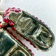 Load image into Gallery viewer, 1970s Romanov Gifts Ruby Slippers Pendant Faberge Chain Necklace