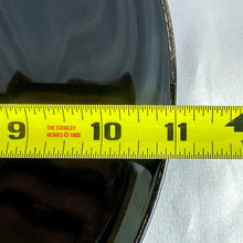 Load image into Gallery viewer, Vintage Black Amethyst Glass Painted Floral Tidbit Tray