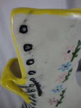 Load image into Gallery viewer, Vintage Victorian Lace Up Boot Ceramic Floral Butterfly Vase Planter
