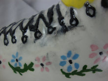Load image into Gallery viewer, Vintage Victorian Lace Up Boot Ceramic Floral Butterfly Vase Planter