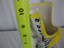 Load image into Gallery viewer, Vintage Victorian Lace Up Boot Ceramic Floral Butterfly Vase Planter