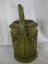 Load image into Gallery viewer, Vintage Hong Kong Molded Plastic Wood Look Harvest Grapes Ice Bucket with Handle