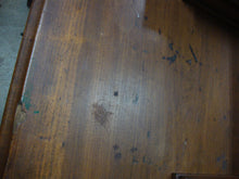 Load image into Gallery viewer, Vintage Walnut Three Drawer Dresser with Stained Glass Attached Mirror