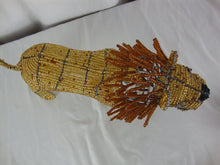 Load image into Gallery viewer, Vintage Handmade Beaded Standing Lion Table Sculpture Decor Figure