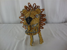 Load image into Gallery viewer, Vintage Handmade Beaded Standing Lion Table Sculpture Decor Figure