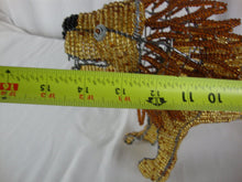 Load image into Gallery viewer, Vintage Handmade Beaded Standing Lion Table Sculpture Decor Figure