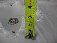 Load image into Gallery viewer, Vintage Fenton Silvercrest Violets In The Snow Milk Glass Decor Console Bowl