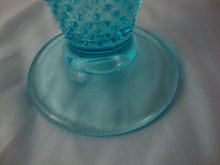 Load image into Gallery viewer, Vintage Fenton Art Glass Aqua Hobnail Opalescent Glass Flared Vase