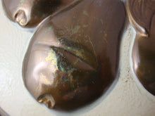 Load image into Gallery viewer, Vintage Kitchen Brass Raised Fruit Motif Round Wall Plaques Set of 4
