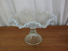 Load image into Gallery viewer, Vintage Fenton Moonstone Hobnail Compote Pedestal Bowl