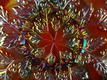 Load image into Gallery viewer, Vintage 2000 Fenton Frank Fenton Birthday Ruby Marigold Ware Holly Collector Plate