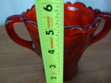 Load image into Gallery viewer, Vintage Mosser Glass Amberina Inverted Strawberry Sugar Bowl