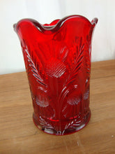 Load image into Gallery viewer, Vintage Fenton Amberina Glass Thistle Pattern Small Pitcher
