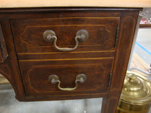 Load image into Gallery viewer, Antique English Hepplewhite Inlaid Server with Peach Alabaster Top