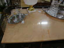 Load image into Gallery viewer, Antique English Hepplewhite Inlaid Server with Peach Alabaster Top