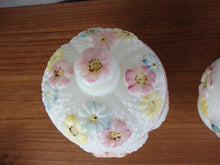 Load image into Gallery viewer, Antique Hobnail Milk Glass Creamer and Sugar and Waste Bowl Table Set