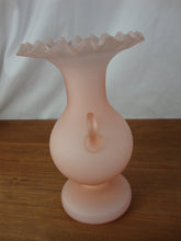 Load image into Gallery viewer, Antique Mount Washington Pink Cased Glass Pedestal Vase