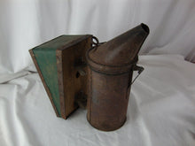 Load image into Gallery viewer, Vintage Dadant & Sons Green Leather Bellow Bee Smoker